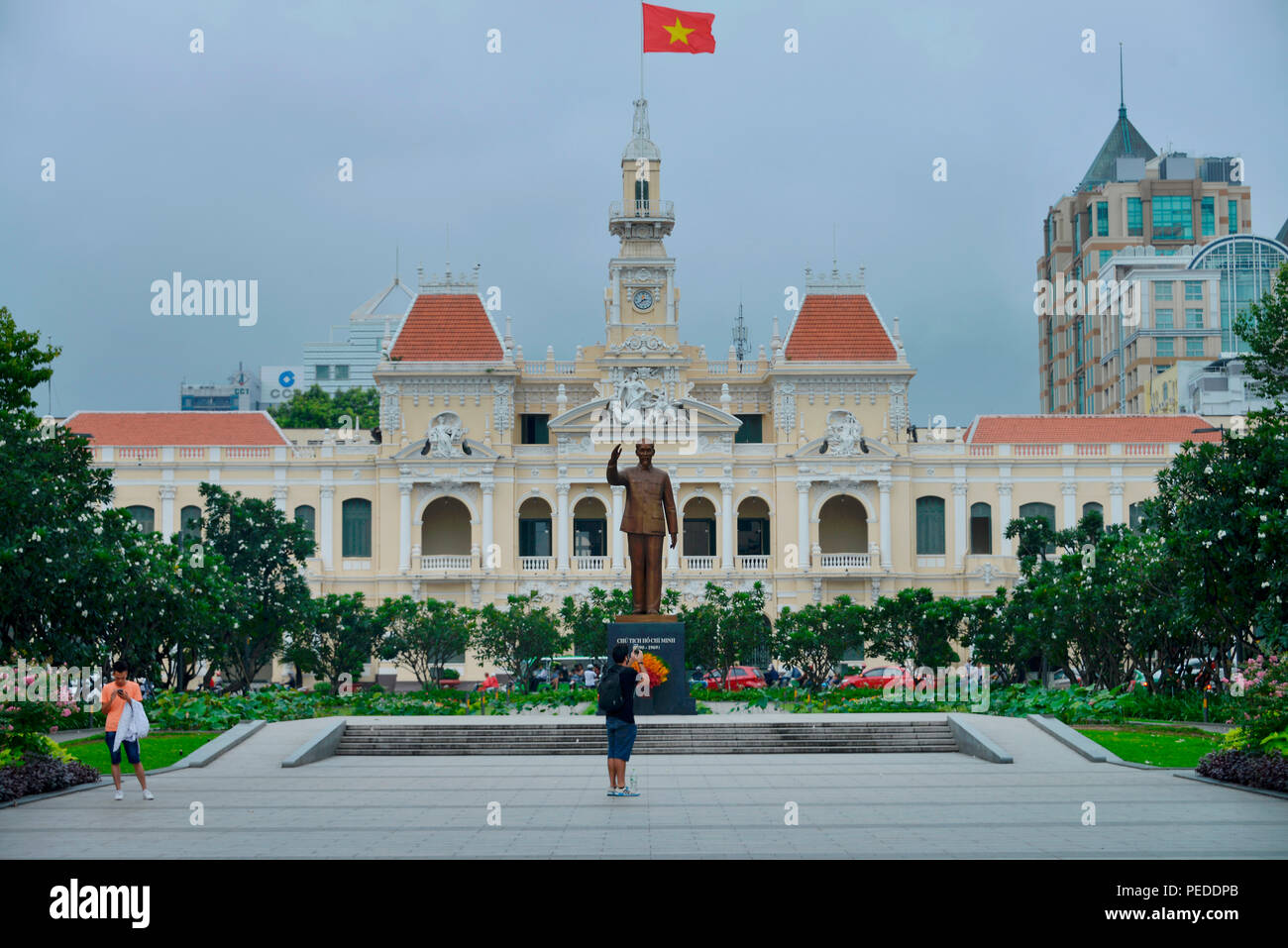 Altes Rathaus, Nguyen Hu Boulevard, Ho-Chi-Minh-Stadt, Vietnam Stock Photo