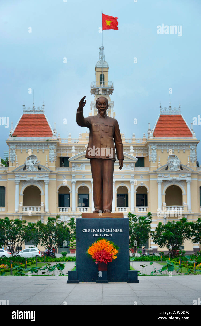 Altes Rathaus, Nguyen Hu Boulevard, Ho-Chi-Minh-Stadt, Vietnam Stock Photo
