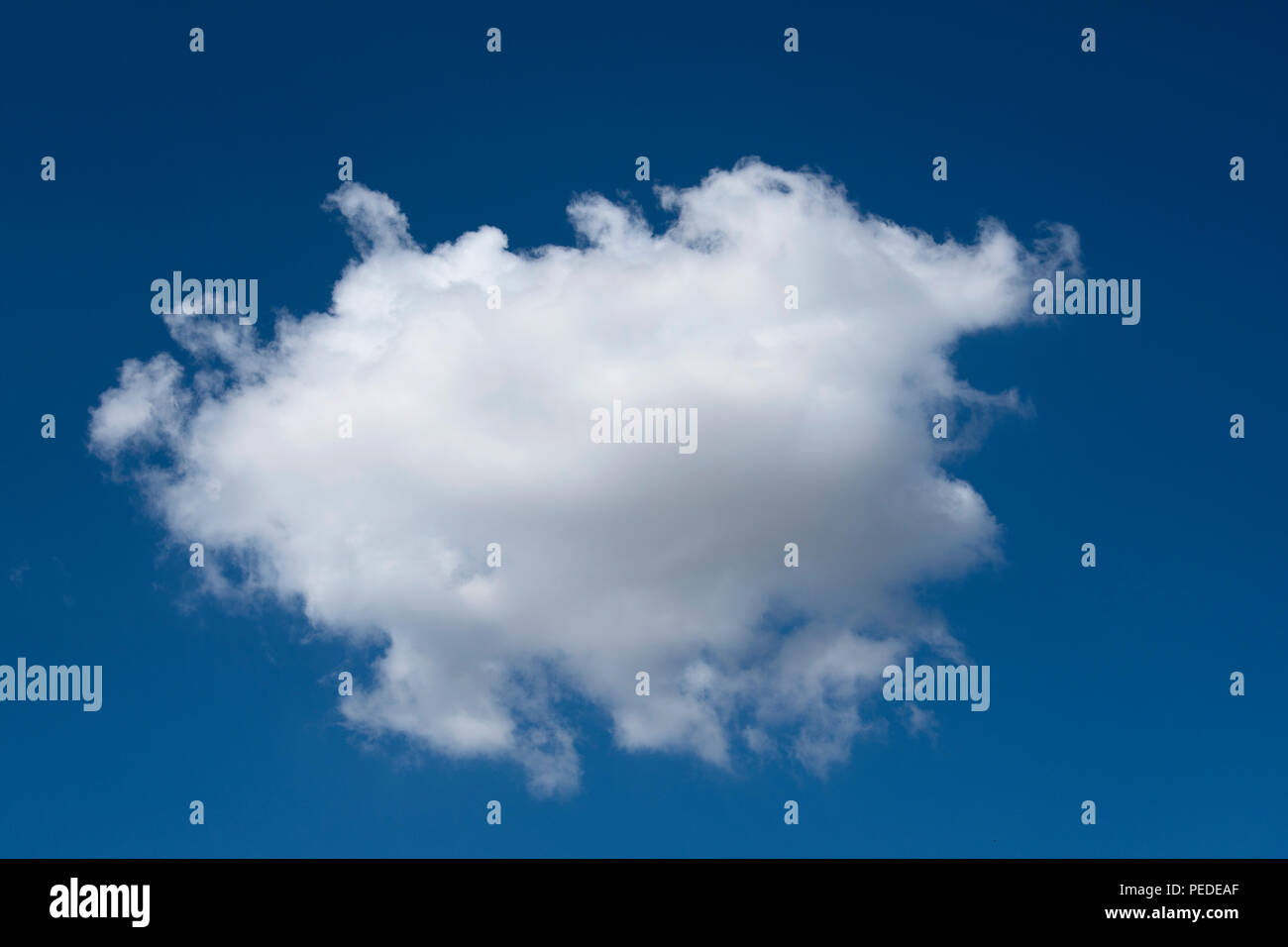 Single cloud against a blue sky. Stock Photo