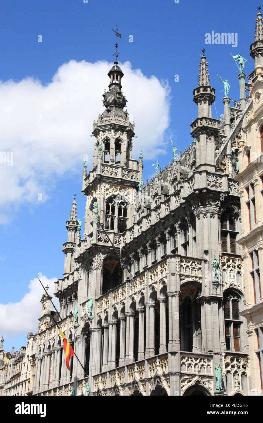 Brussels, Belgium - famous building: Maison du Roi (The King's House or Het Broodhuis). Located on Grand Place. Stock Photo
