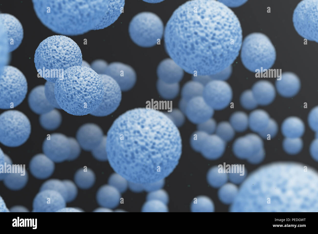 High resolution microbes. Cells under a microscope Stock Photo