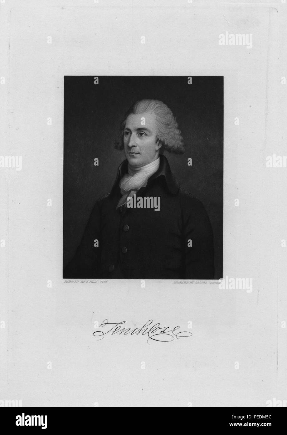 Portrait of politician Tench Coxe, 1841. From the New York Public Library. () Stock Photo