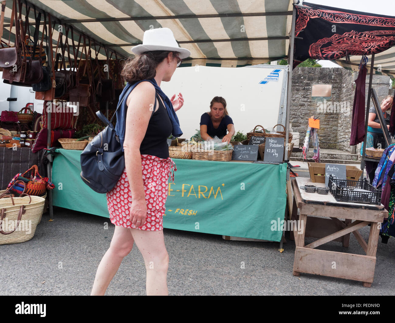 Hay On Wye Wales UK Traditional Country life Market Stock Photo