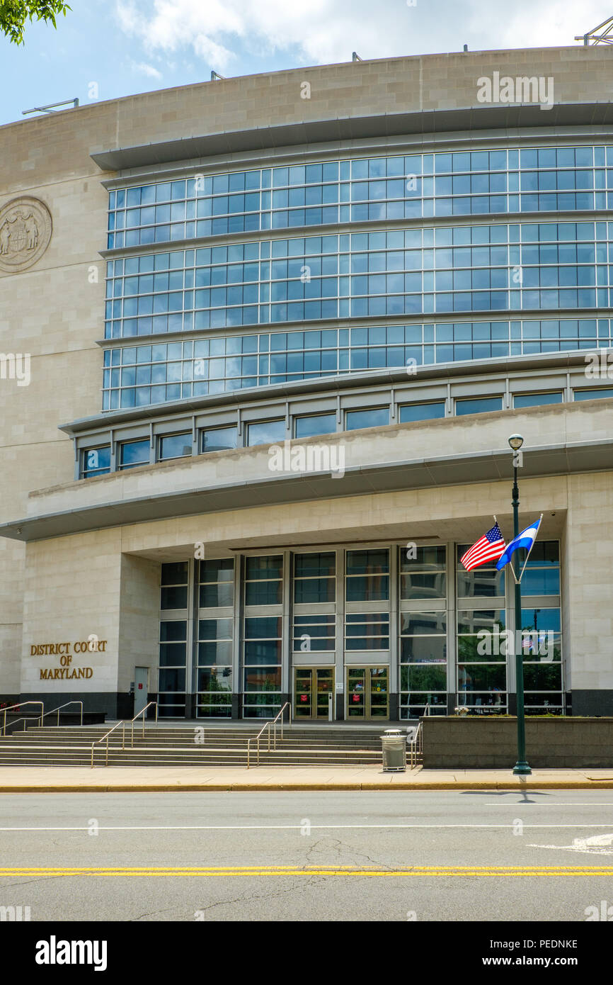 District Court of Maryland, 191 East Jefferson Street, Rockville, Maryland Stock Photo