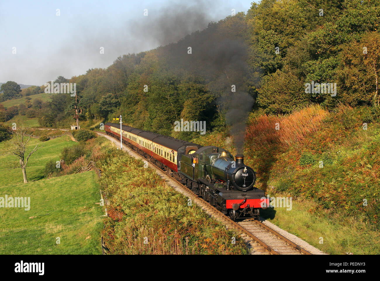 7822 Greenend on the NYMR 30.9.11 Stock Photo