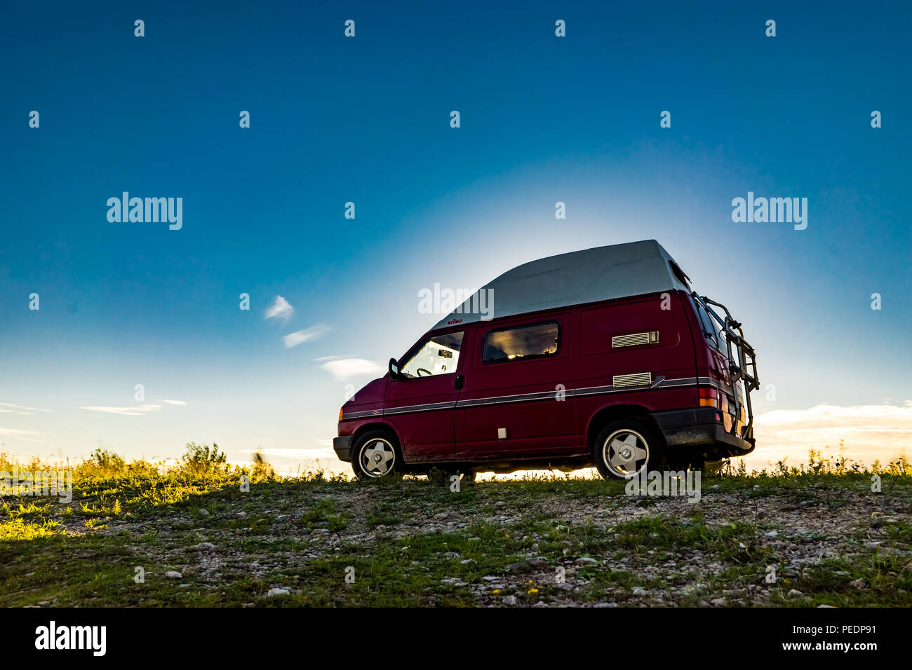 Estonia August 18 Vw Transporter T4 On Baltic Sea With Sunset In Background And Blue Sky With Clouds The Volkswagen Transporter T4 Is A Van Pr Stock Photo Alamy Estonia August 18 Vw Transporter T4 On Baltic Sea With Sunset In Background And Blue Sky With Clouds The Volkswagen Transporter T4 Is A Van Pr Stock Photo Alamy
