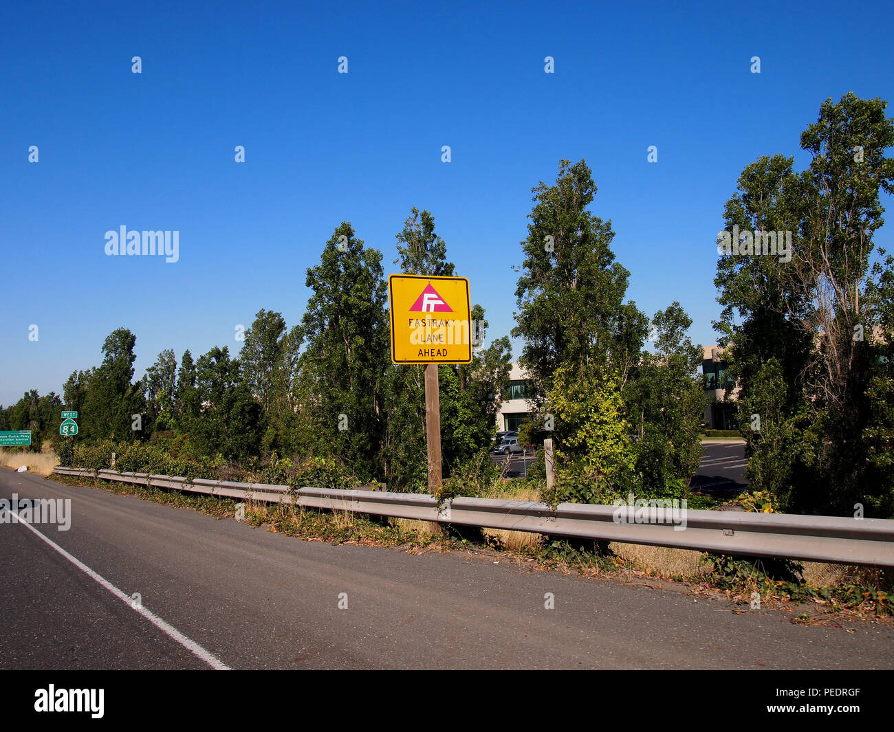 Fastrak along a California road Stock Photo