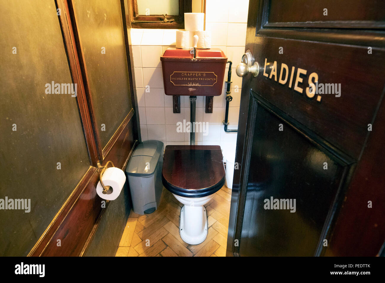 A toilet at the Turkish Baths in Harrogate, which are reopening to the public after a £300,000