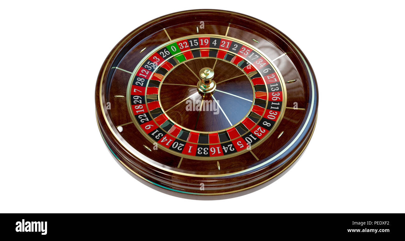 Casino roulette wheel. Stock Photo