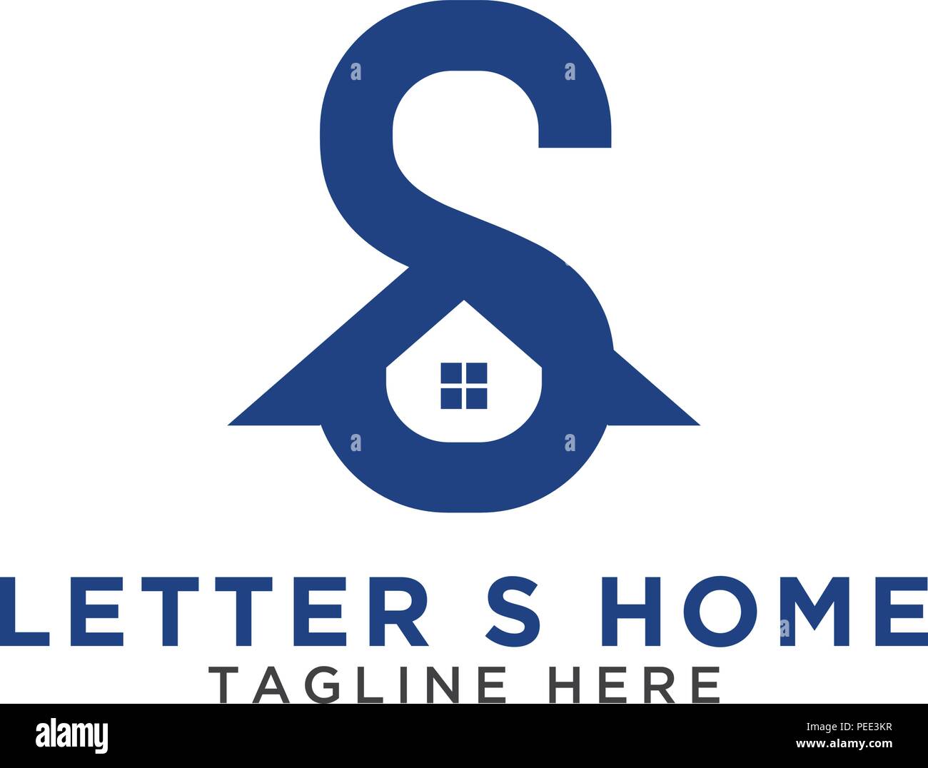 Initial letter s and house logo design template vector Stock Vector ...