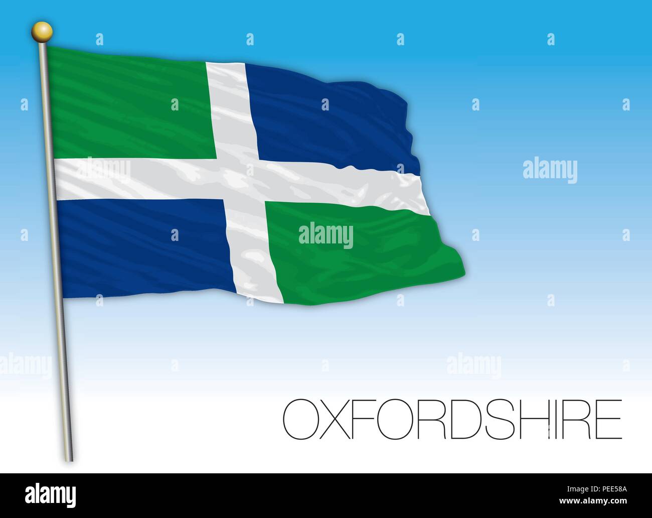 Oxfordshire flag, United Kingdom, vector illustration Stock Vector ...