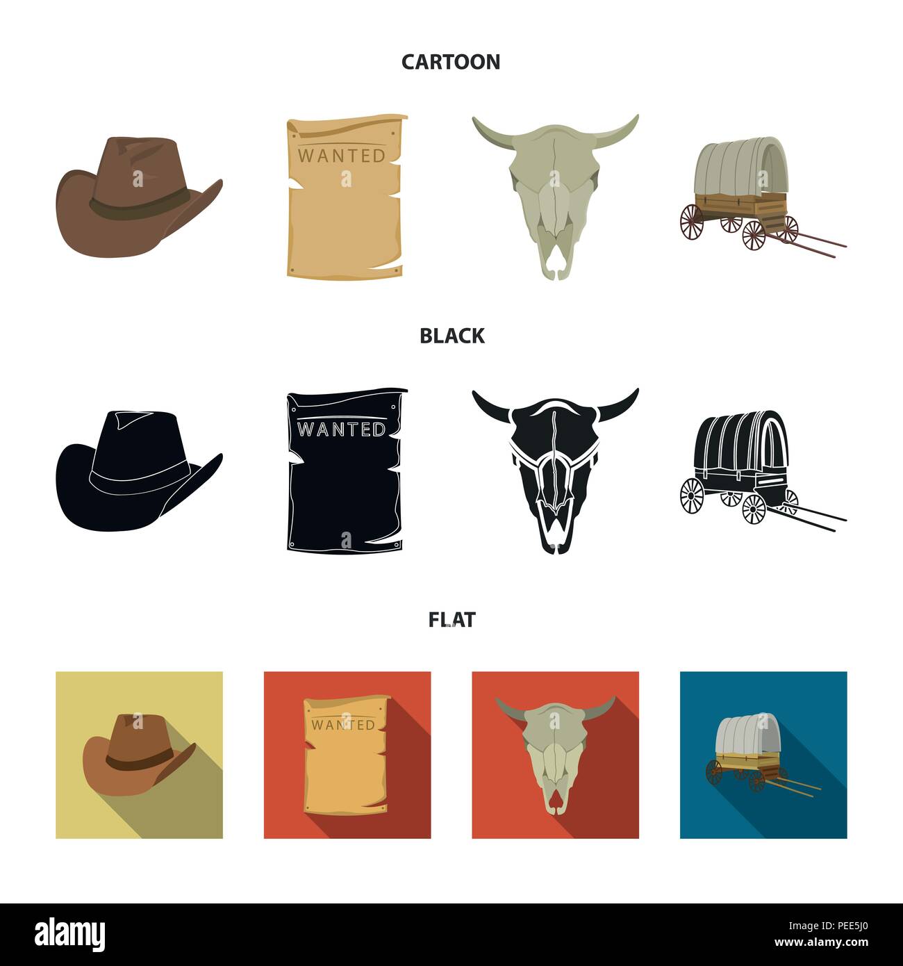 black flat cowboy hat