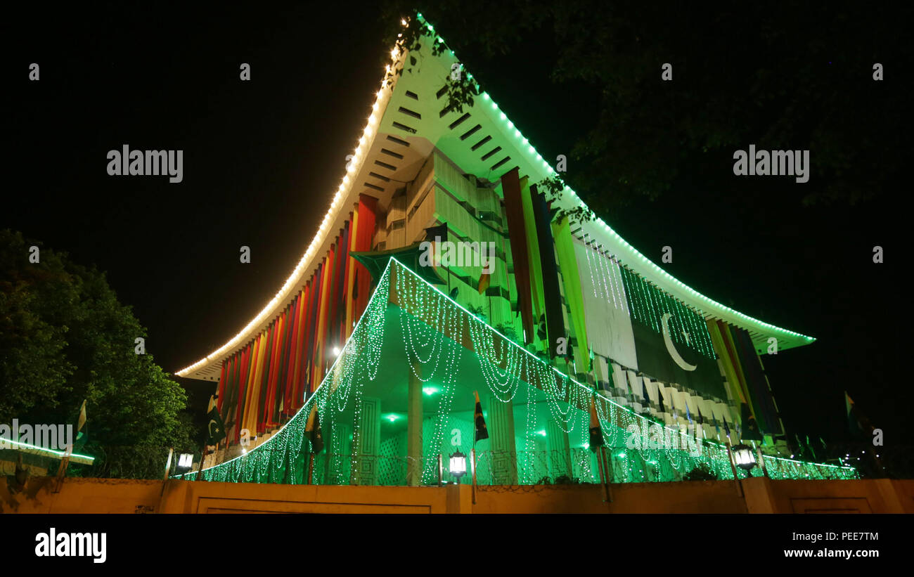 Lahore Pakistan 13th Aug 2018 Pakistani People Celebrate 71st