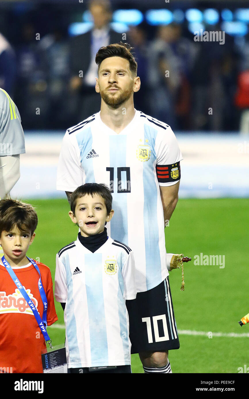 BUENOS AIRES, ARGENTINA - MAY 2018: Lionel Messi (ARG) Stock Photo