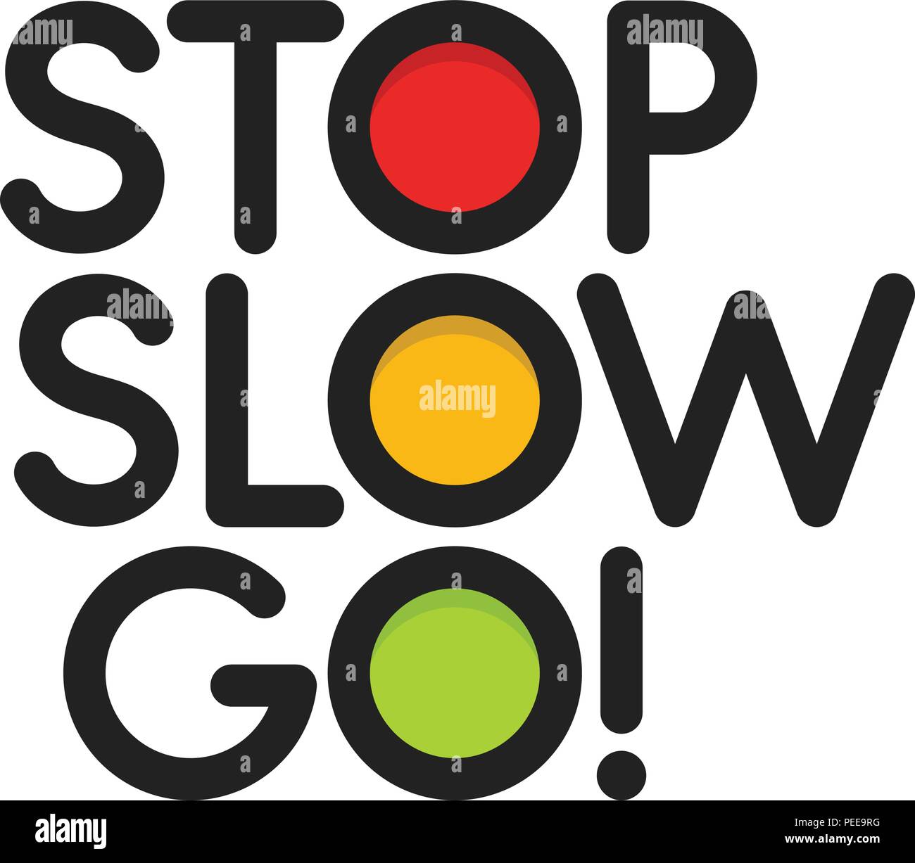 Traffic light vector illustration. Red, green simple logo. Stop, slow, go isolated sign. Road signal icon Stock Image & Art - Alamy