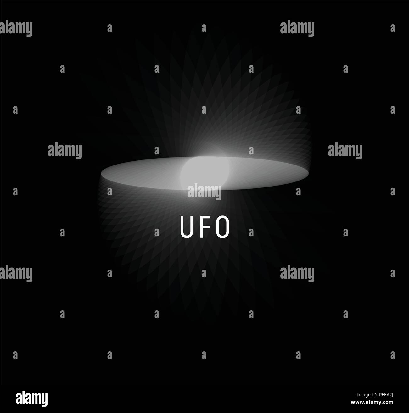 Flying disc vector logo template. UFO abstract vector illustration