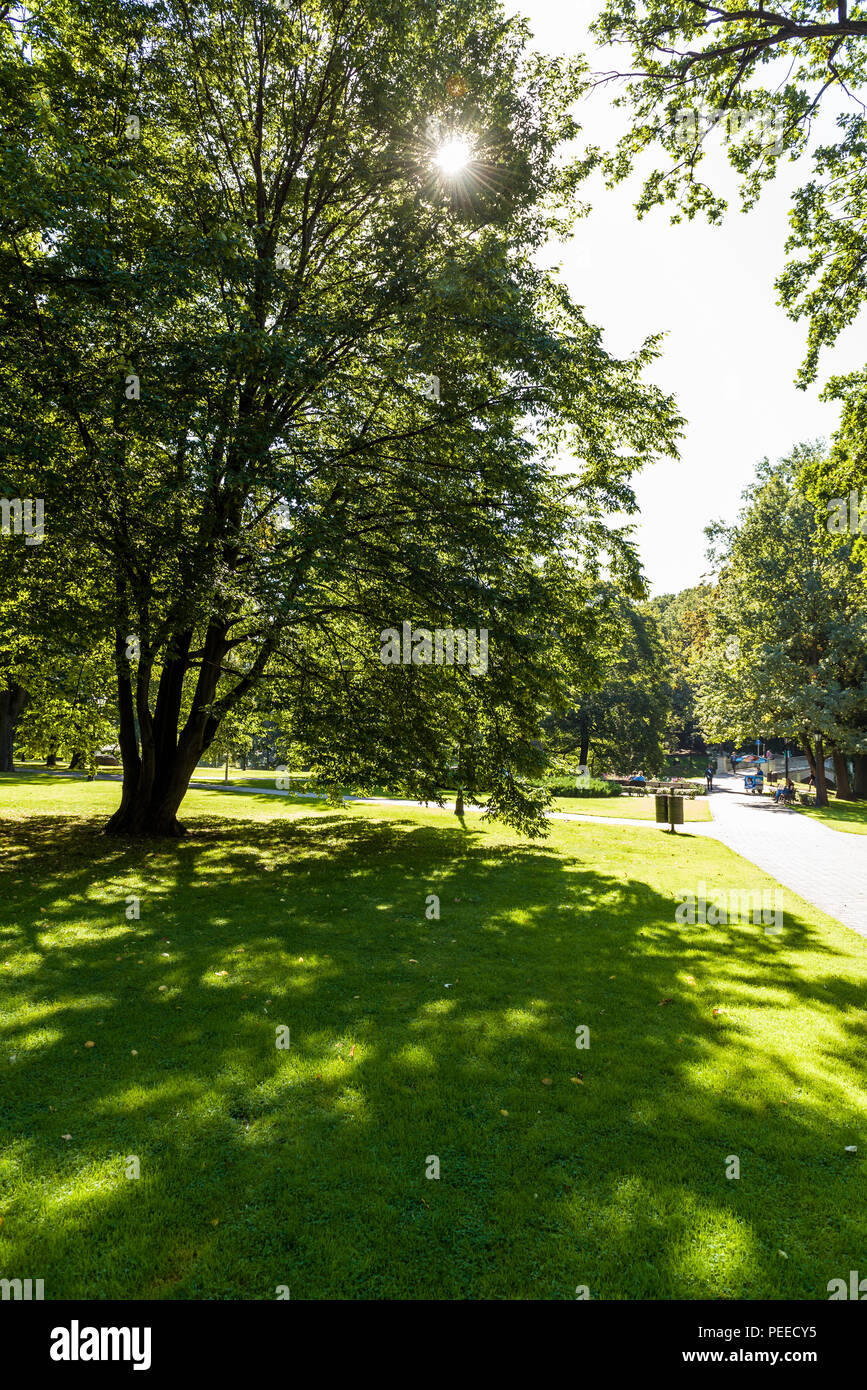 Bastion park in summertime (Bastejkalns). Riga, Latvia Stock Photo - Alamy