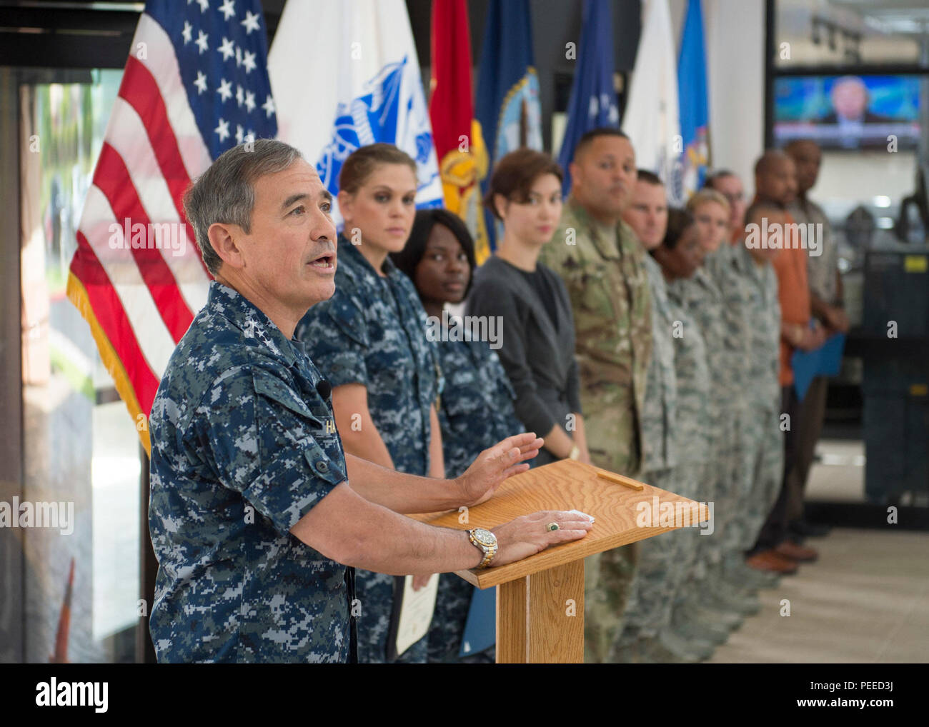 Adm. Harry B. Harris Jr., commander of U.S. Pacific Command, conducts ...