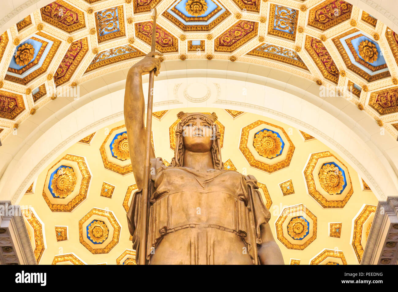 Statue of the Republic, gold leaf statue inside the restored El