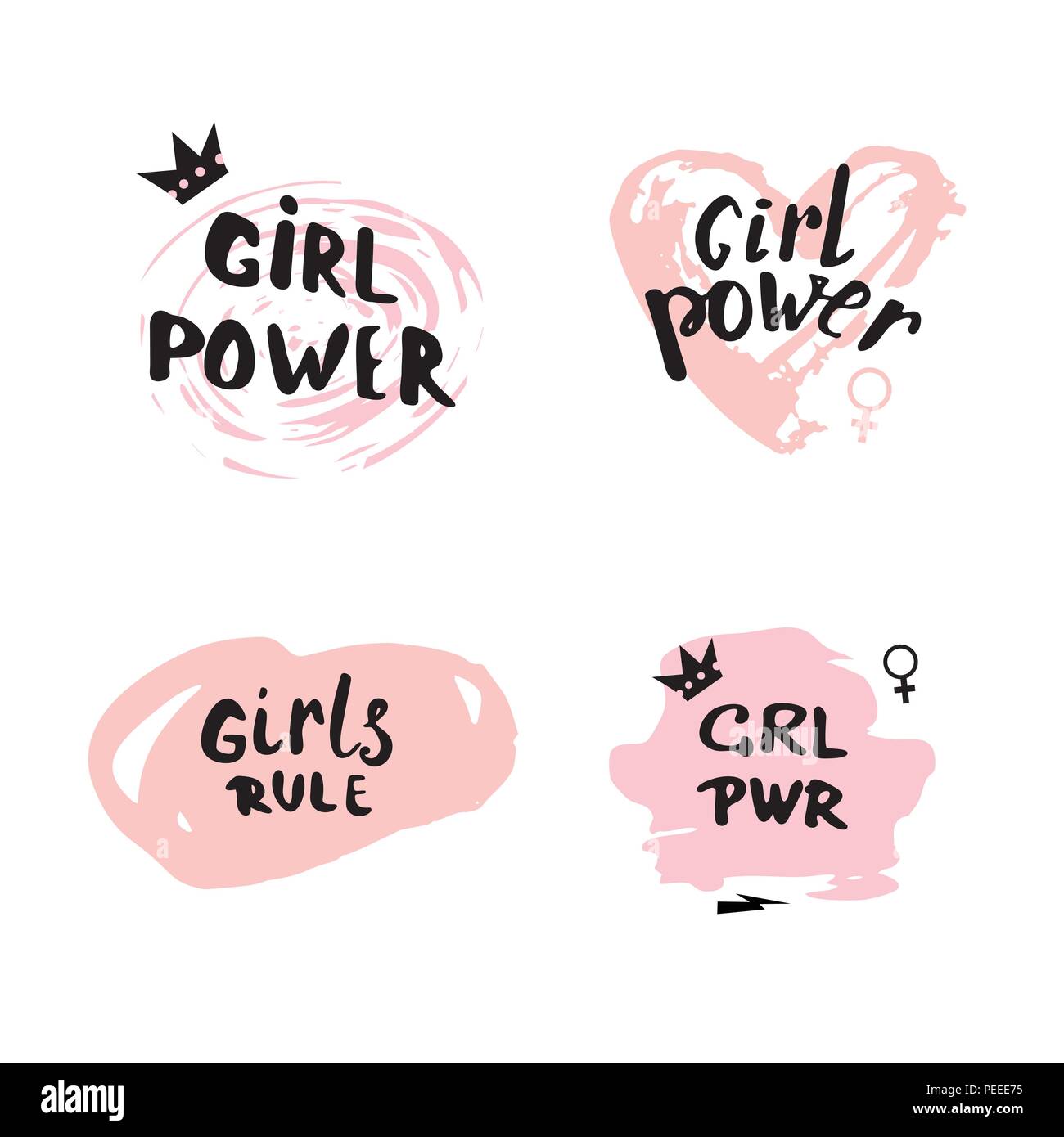 Girl power quotes set. Vector illustration Stock Vector Image & Art Alamy