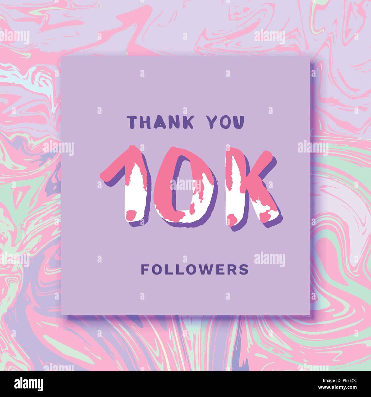 10K Followers thank you square banner with liquid background ...