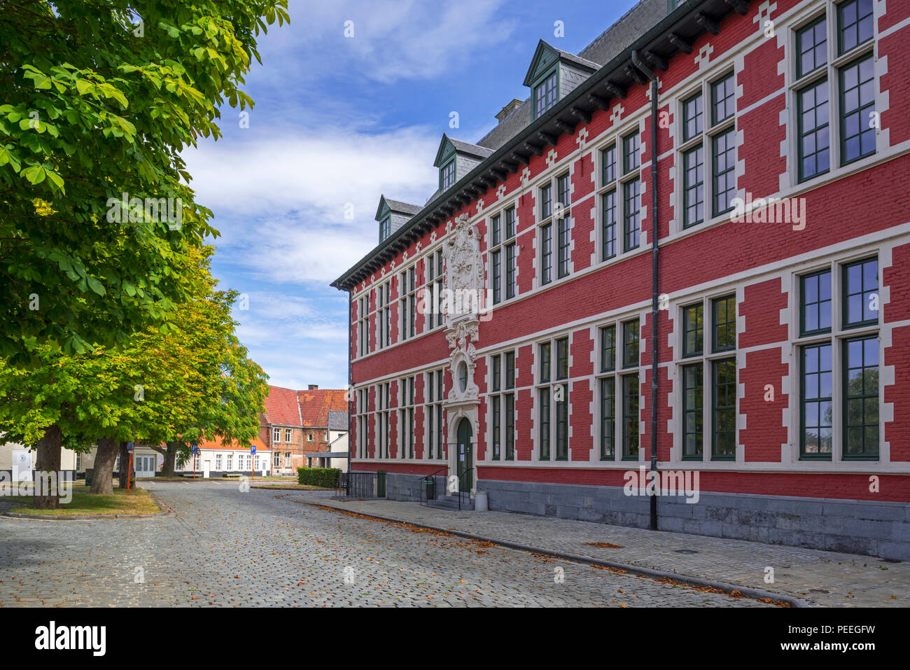 17th century abbess house of the Cistercian Maagdendale abbey at Oudenaarde, East Flanders, Belgium Stock Photo