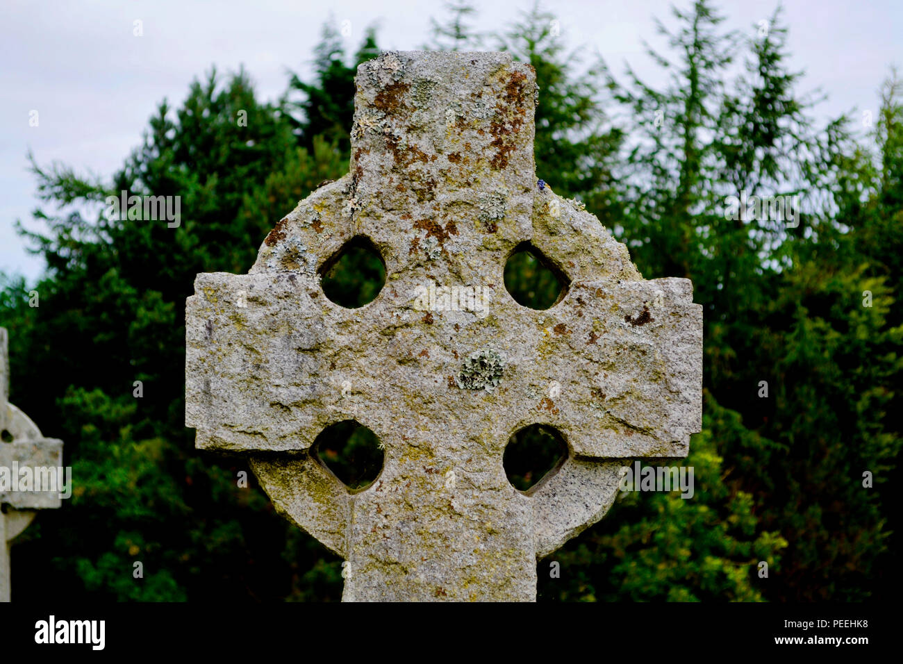 Celtic Head Stone Stock Photo