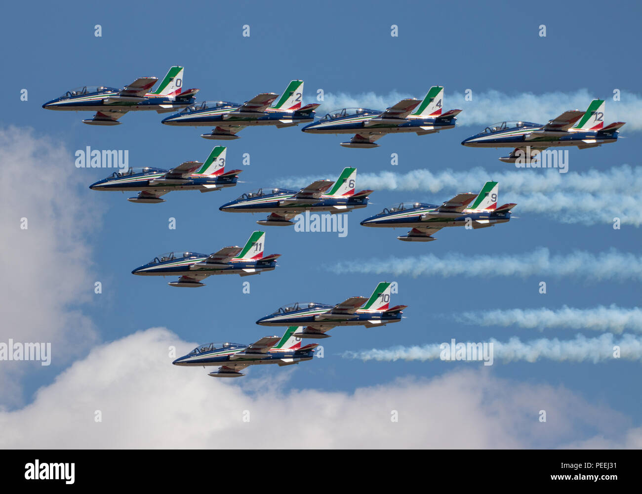 The Frecce Tricolori Italian Air Display Team Stock Photo