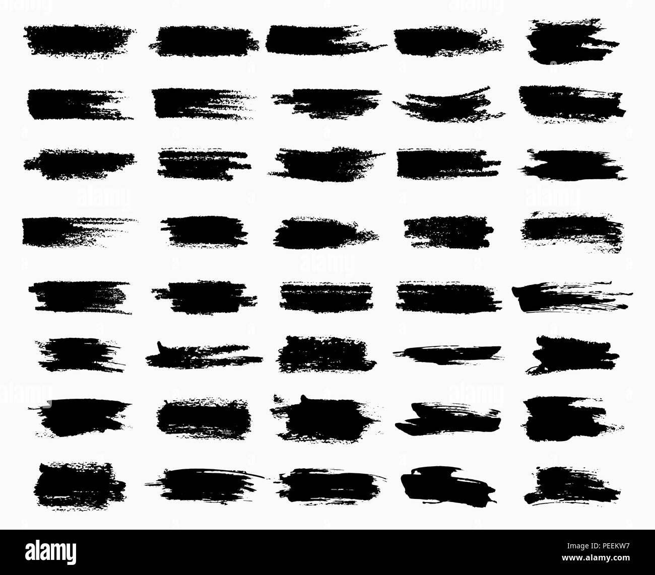 Ink scribble or scratches, black brush watercolor, blob or brushstroke  scribble, paint brush for trace or stamp, stroke or dye. Watercolor or  texture, smear and painted frame theme Stock Vector Image 