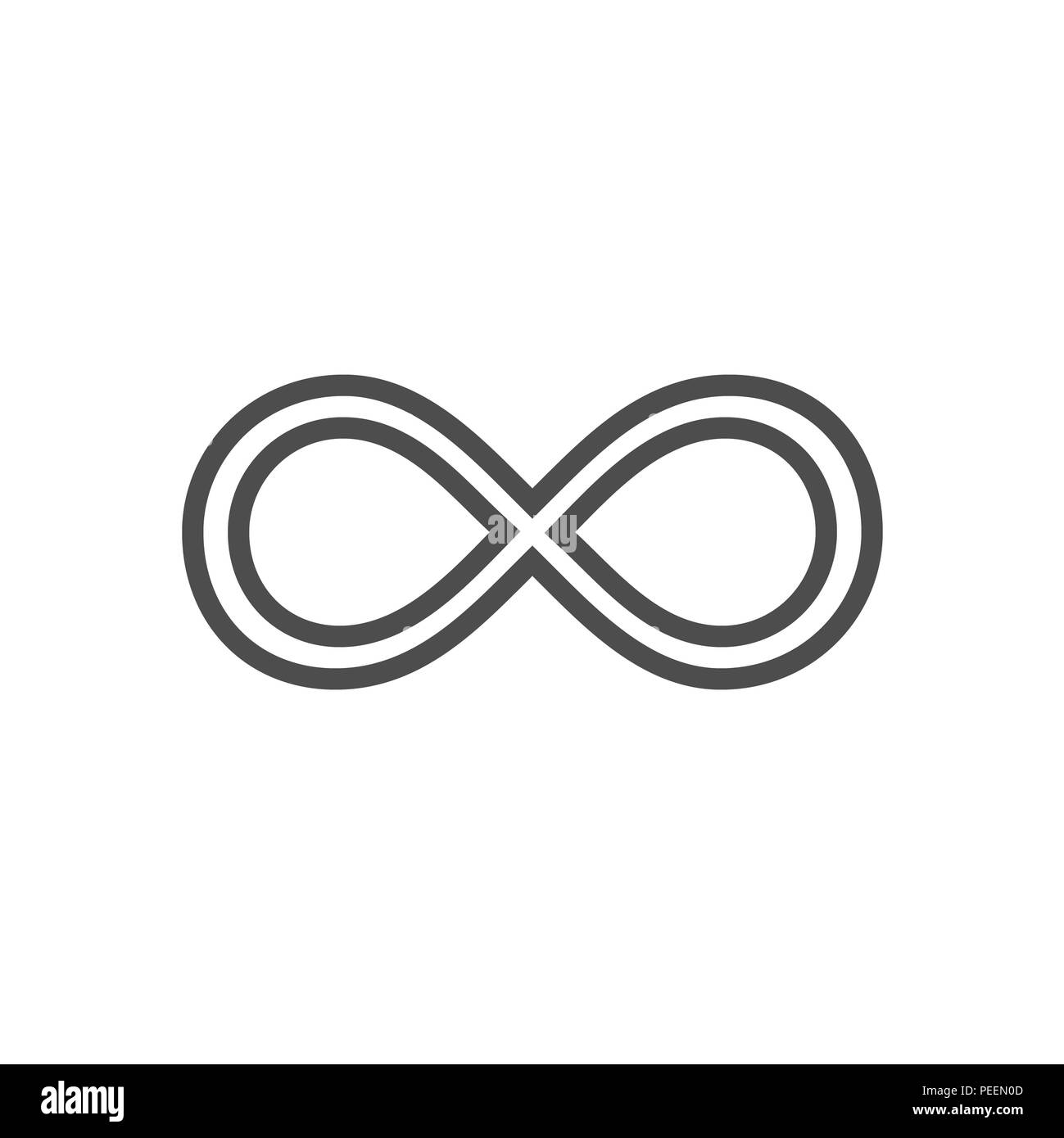 Infinity symbol loop. Figure 8 icon, eternity logo sign in original design,  forever eternity knot, number 8 inverted in flat style Stock Photo - Alamy