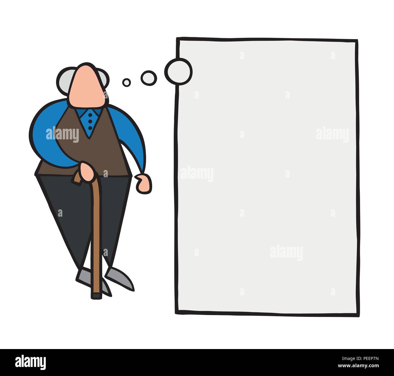 Older man thinking Stock Vector Images - Alamy