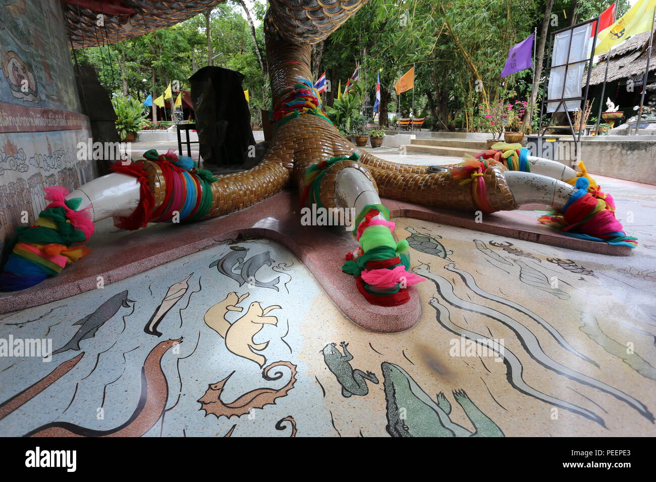 In the grounds of the Dragon Temple are other sacred sites including a Tortoise Temple. Stock Photo