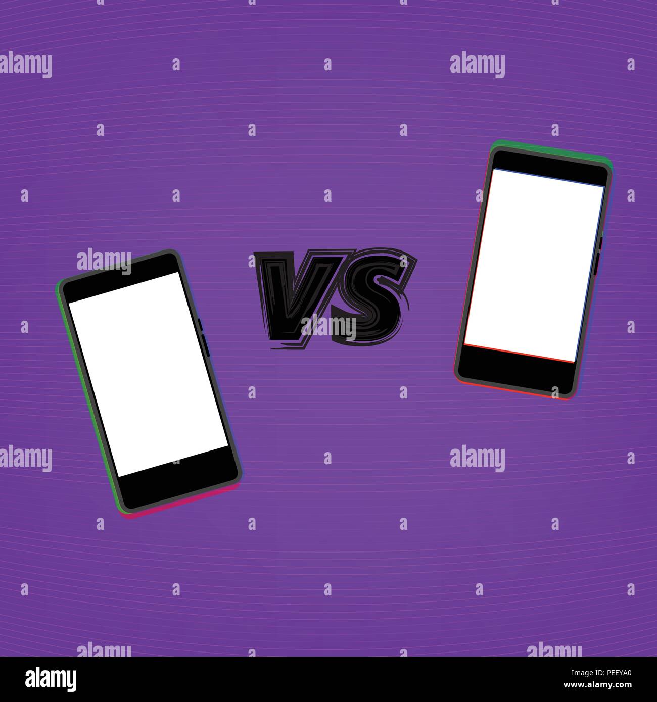 Vs Screen Versus Sign Decorative Battle Cover With Lettering