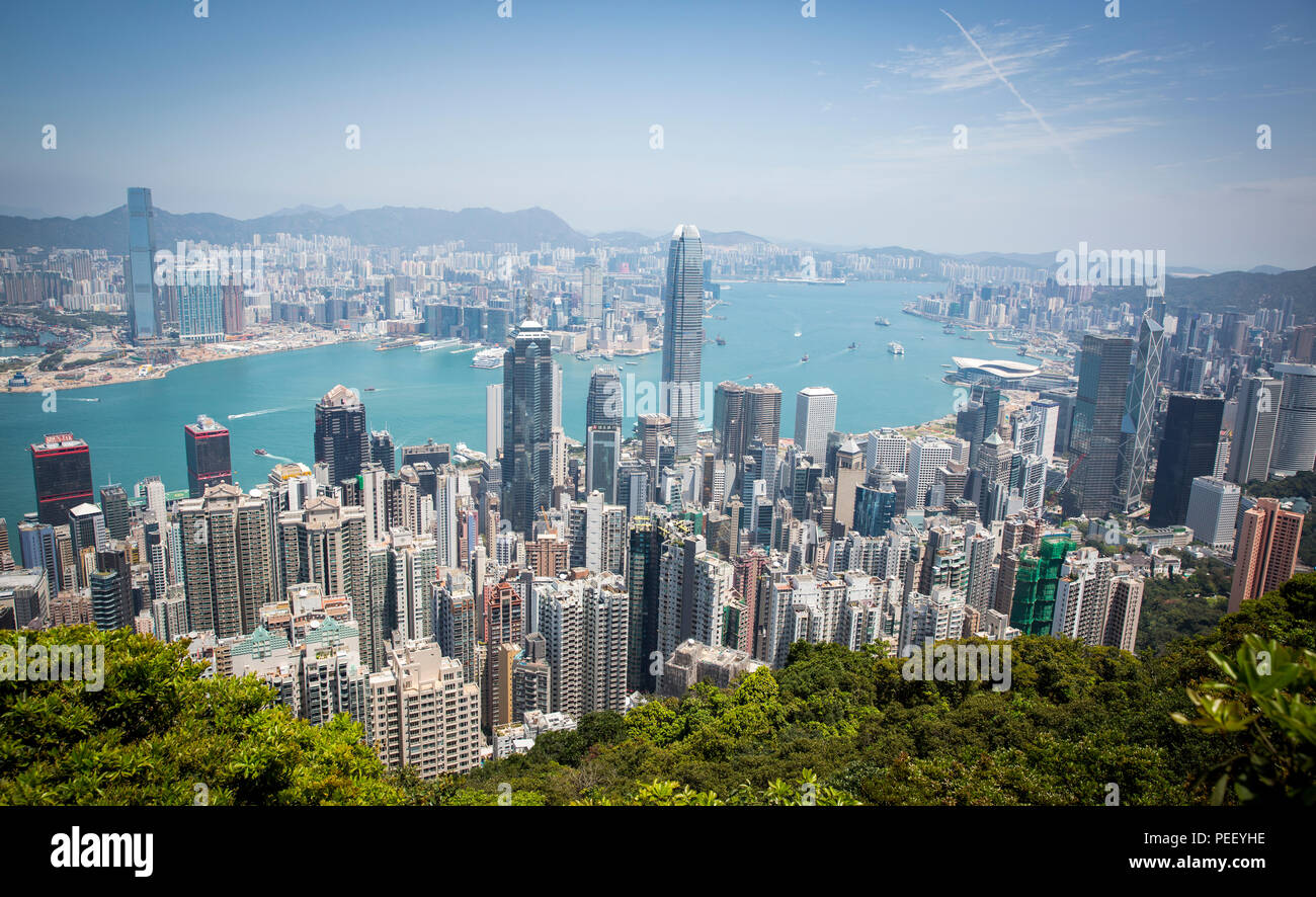 View of Hong Kong taken at the top of Victoria Peak Stock Photo - Alamy