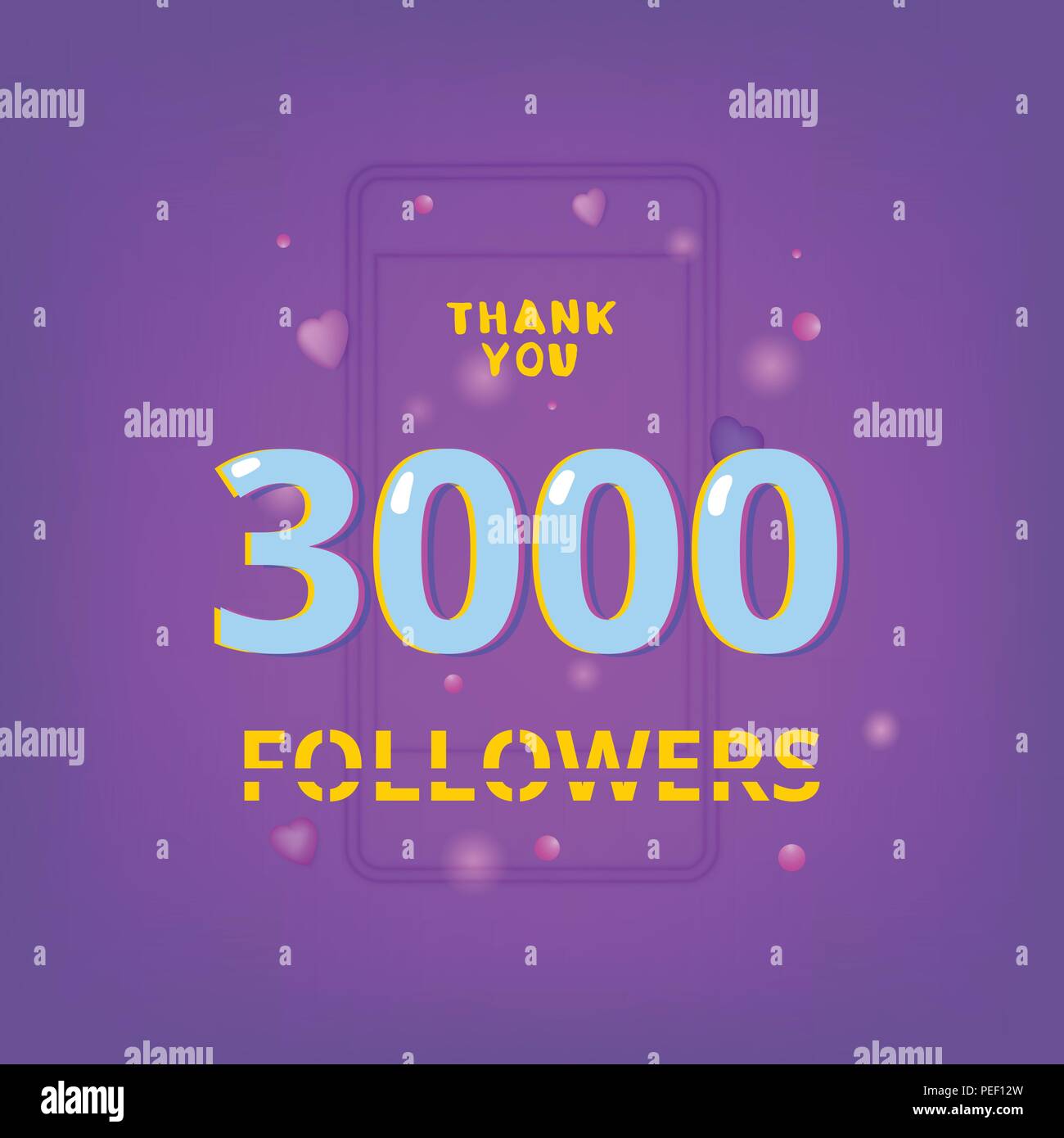 3000 followers Stock Vector Images - Alamy