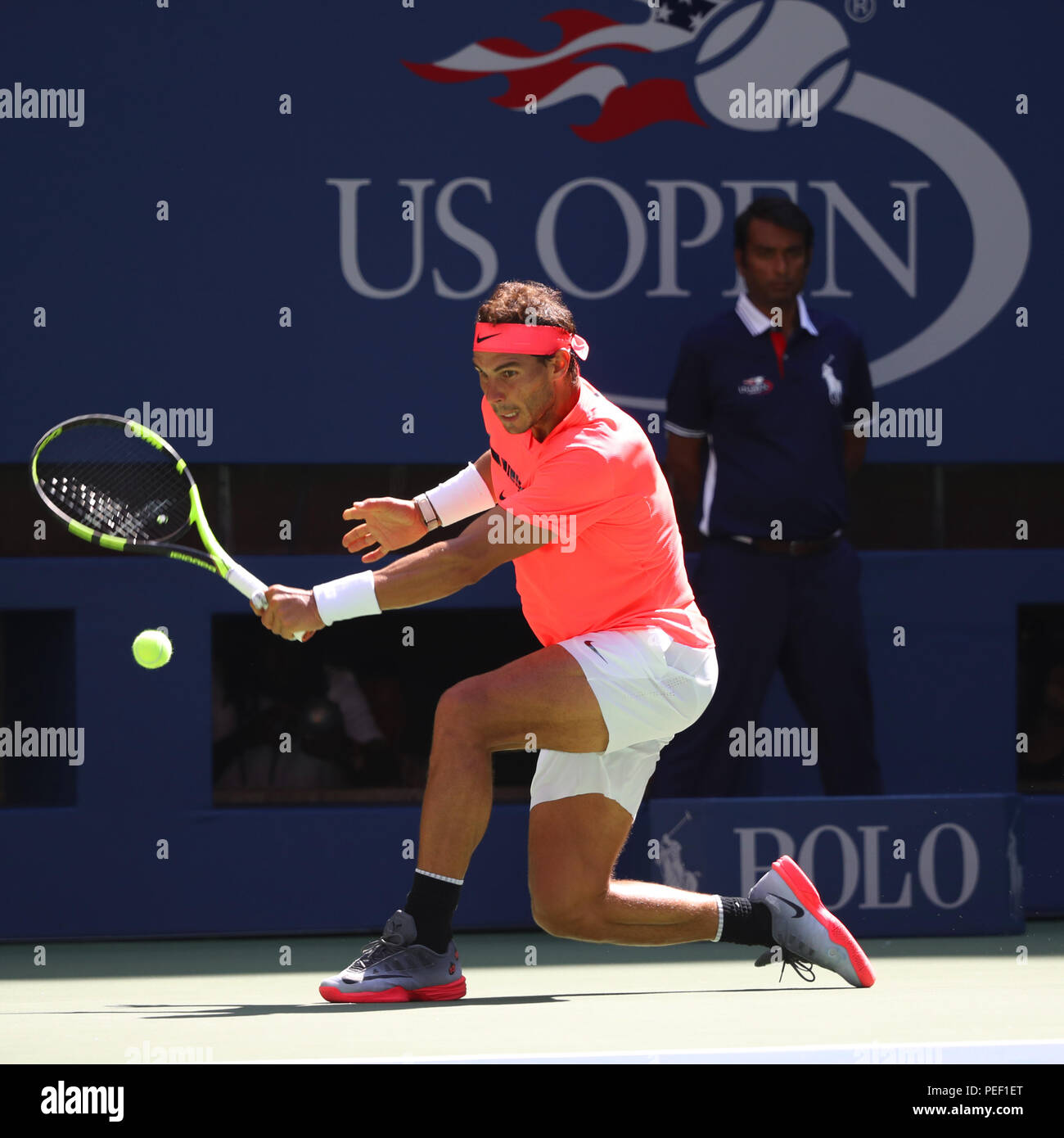 Grand Slam champion Rafael Nadal of Spain wears custom Nike tennis shoes  during US Open 2017 final match Stock Photo - Alamy