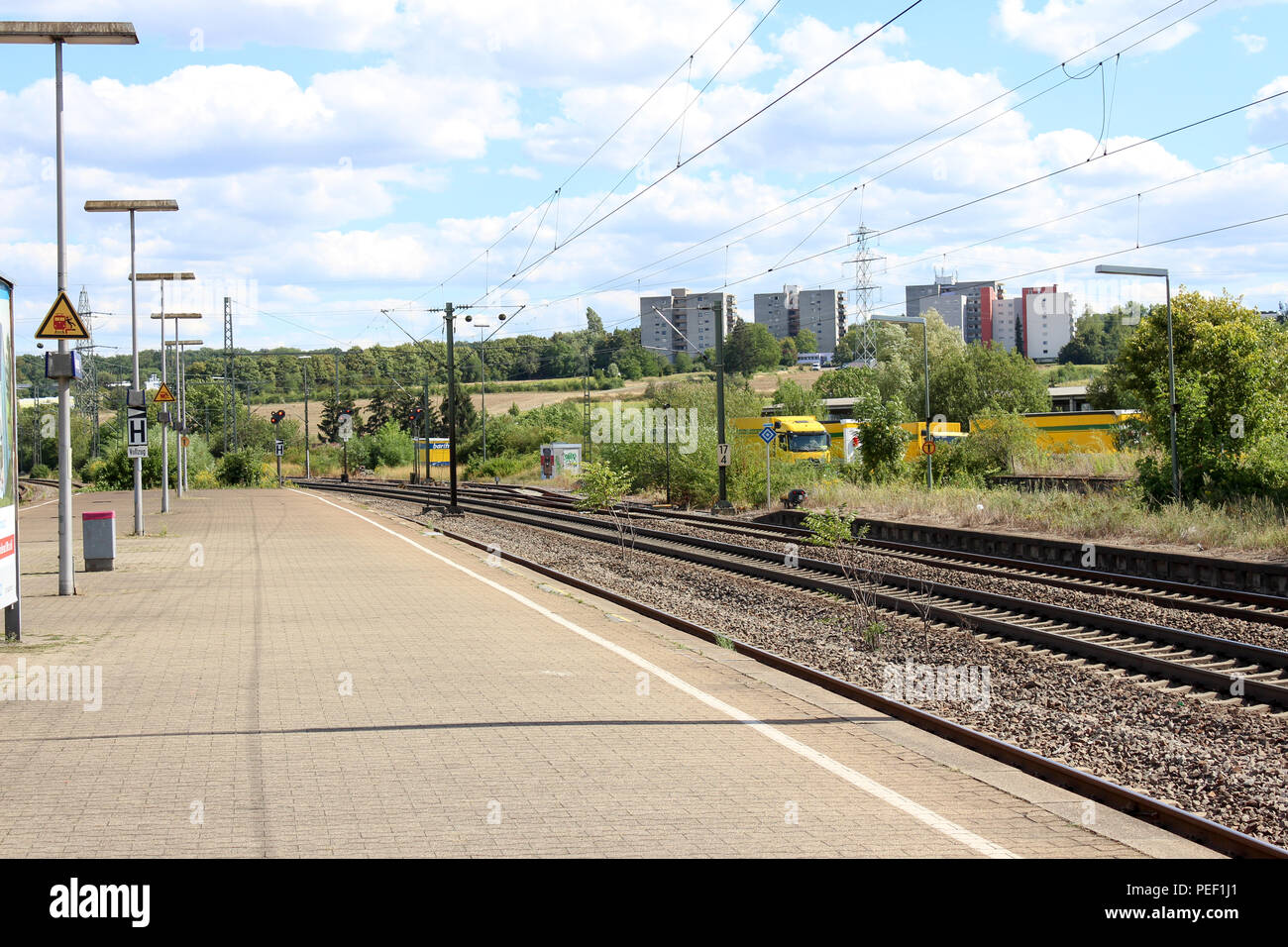 Railway track and station single and multiple tracks Railroad Waiting