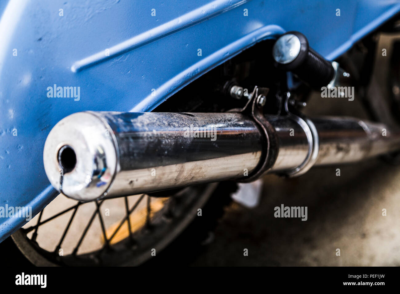 Motorcycle exhaust fumes hires stock photography and images Alamy