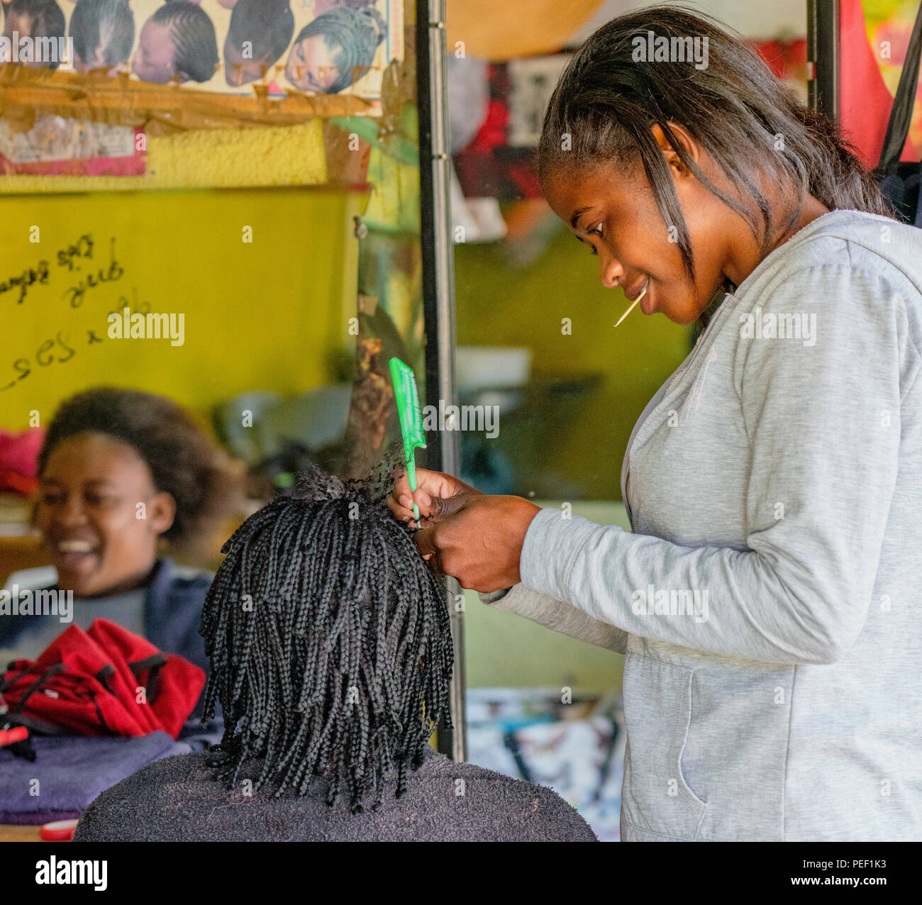 Urban Africa Hair Salon Stock Photos Urban Africa Hair Salon