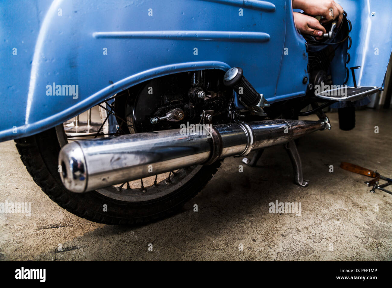 Motorcycle exhaust fumes hires stock photography and images Alamy