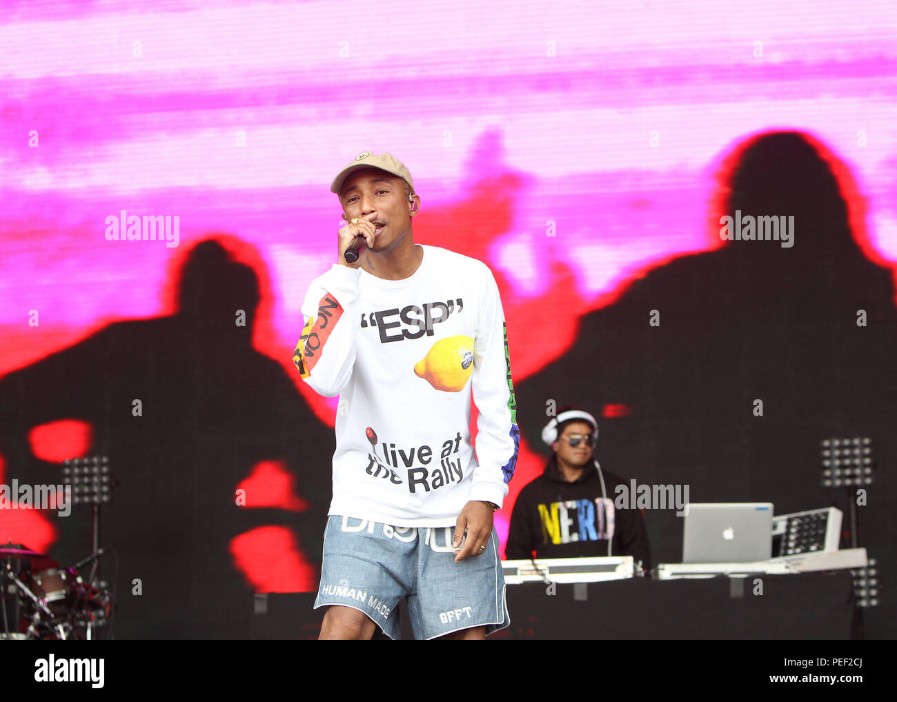 Lovebox Music Festival 2018 - Day 2 - Performances  Featuring: n.e.r.d, pharrell williams, chad hugo, shay haley Where: London, United Kingdom When: 14 Jul 2018 Credit: WENN.com Stock Photo