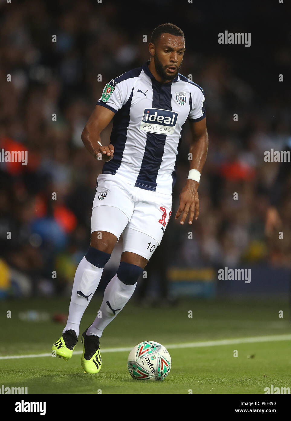West Bromwich Albion's Matt Phillips during the Carabao Cup, First Round match at The Hawthorns, West Bromwich. PRESS ASSOCIATION Photo. Picture date: Tuesday August 14, 2018. See PA story SOCCER West Brom. Photo credit should read: Nick Potts/PA Wire. RESTRICTIONS: No use with unauthorised audio, video, data, fixture lists, club/league logos or 'live' services. Online in-match use limited to 120 images, no video emulation. No use in betting, games or single club/league/player publications. Stock Photo