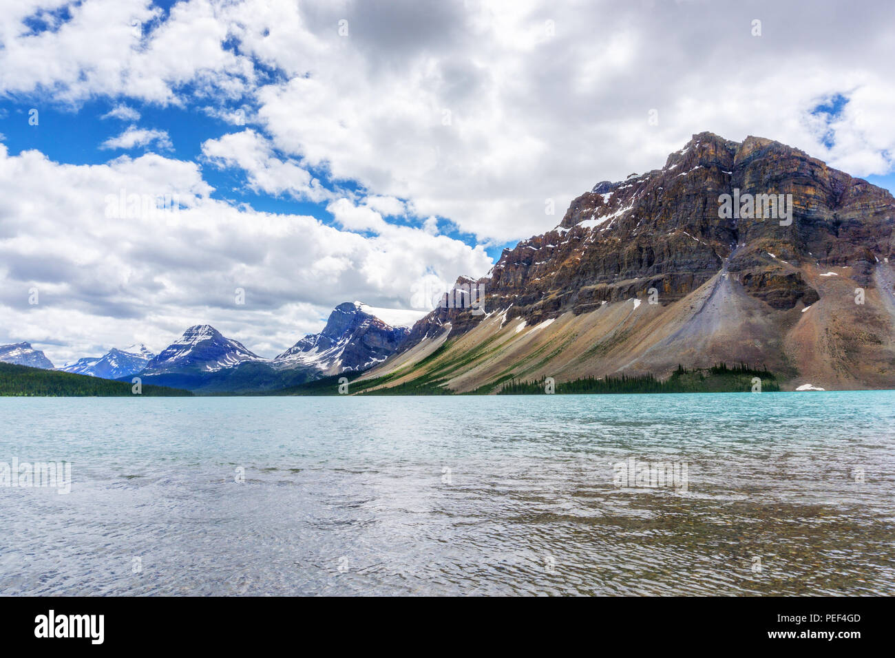 Bow Lake and Crowfoot Mountain in Banff National Park, with Crowfoot