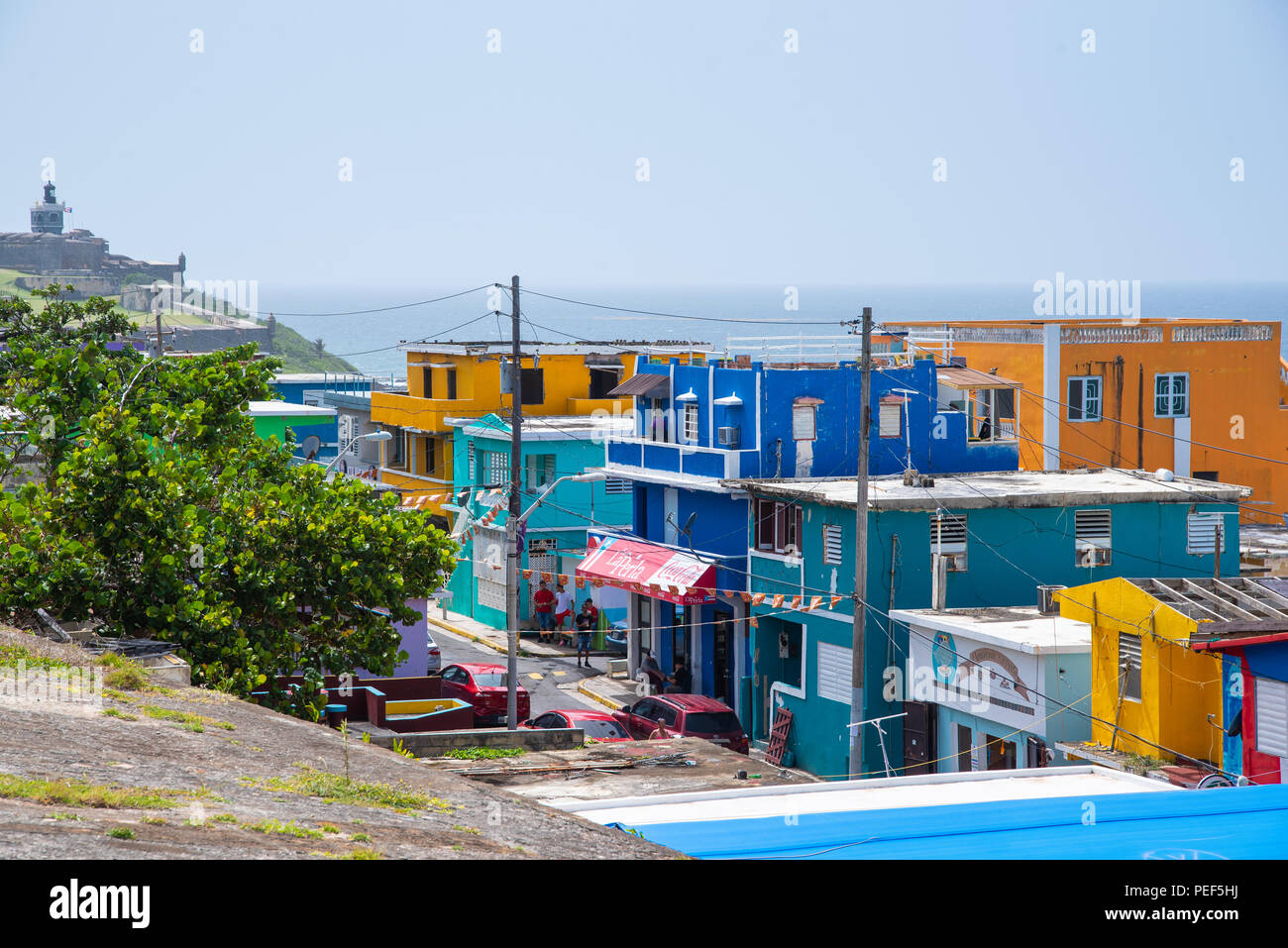 La Perla neighborhood in Old San Juan, Puerto Rico. Stock Photo