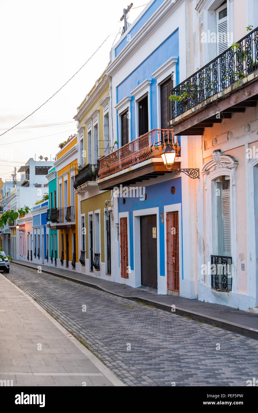 Old San Juan street scenes in Puerto Rico Stock Photo - Alamy