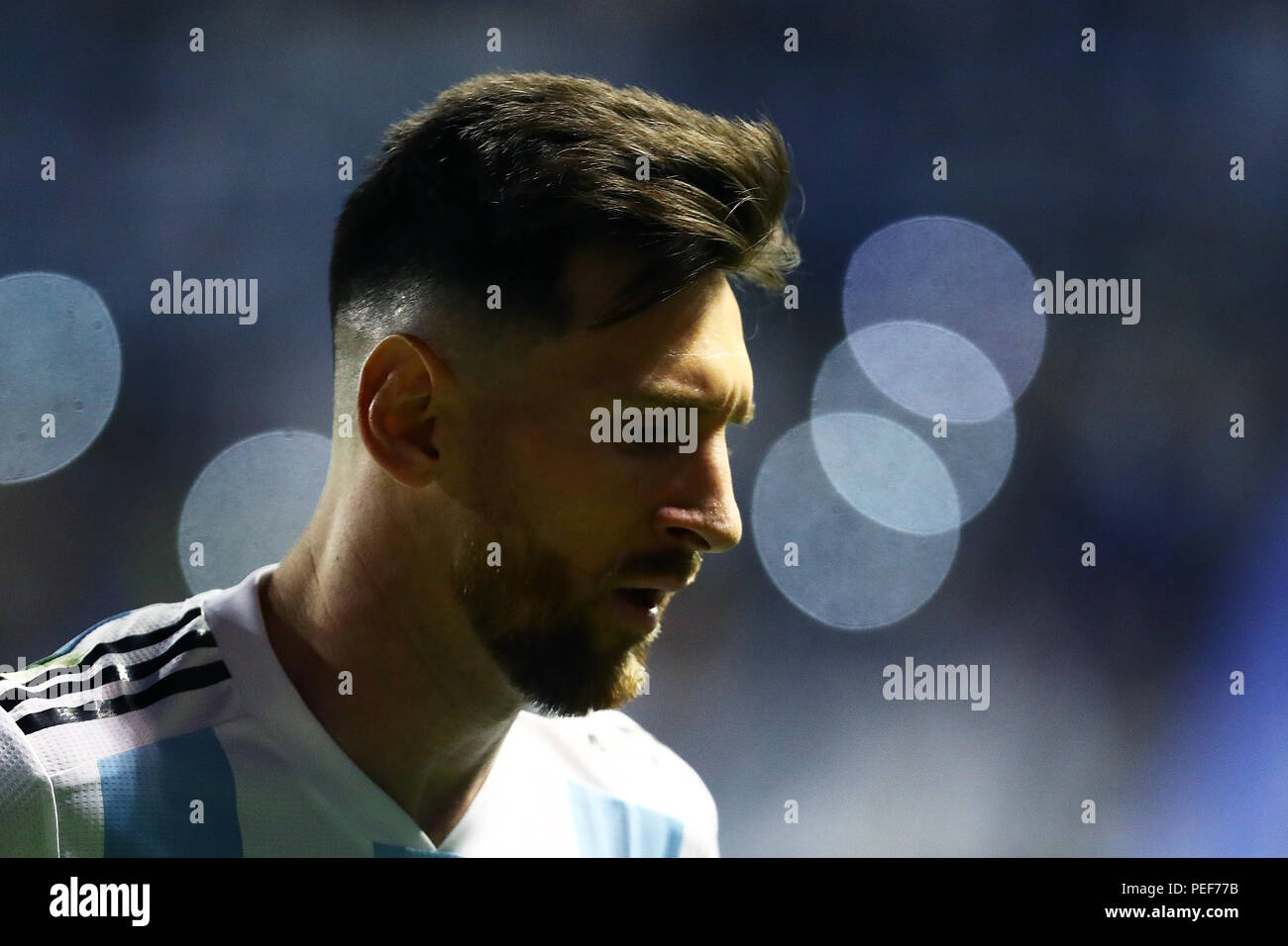 BUENOS AIRES, ARGENTINA - MAY 2018: Lionel Messi Stock Photo