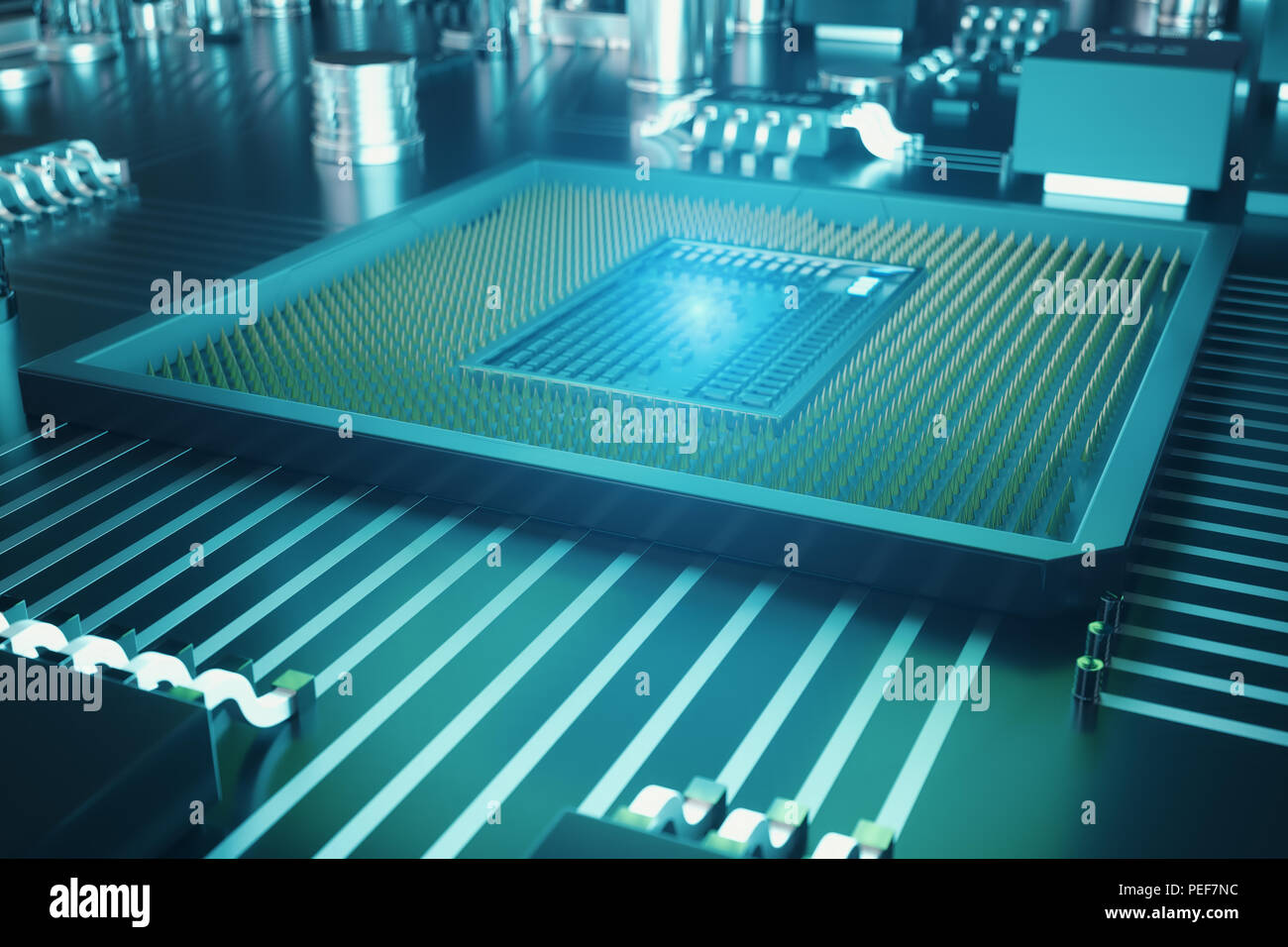 Circuit board. Technology background. Central Computer Processors CPU ...