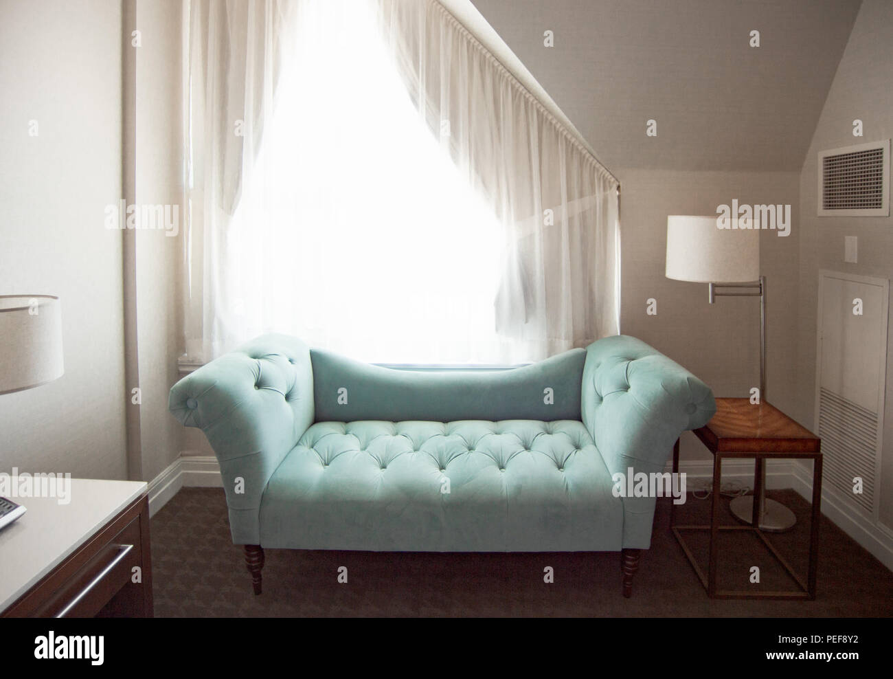 Chaise Lounge Hotel Room Stock Photo Alamy
