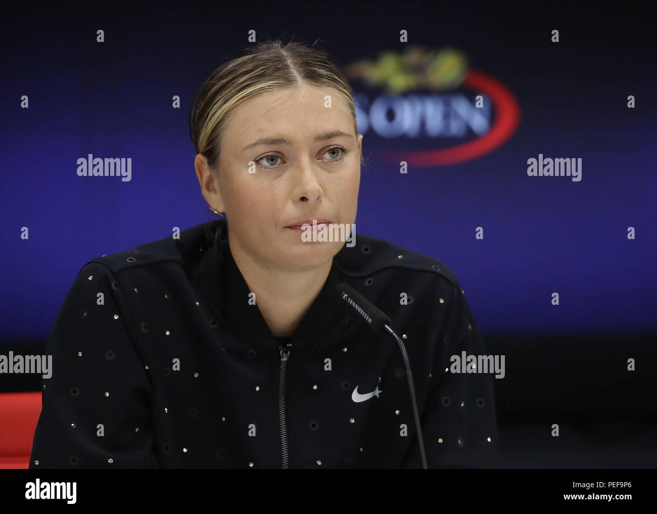Five times Grand Slam Champion Maria Sharapova of Russia during press