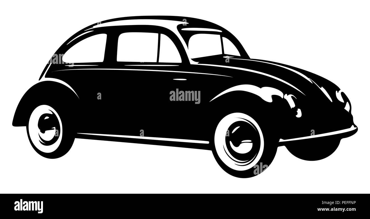 old vintage car isolated on white background Stock Vector Image & Art ...
